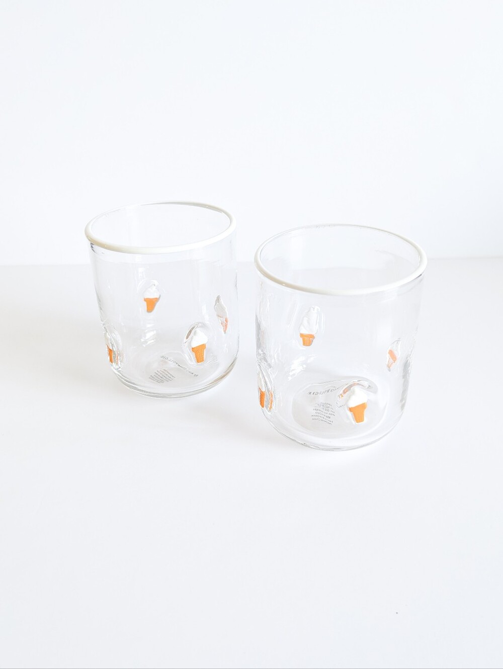 Anthropologie Icon Juice Glass Set of 2 – Ice Cream Cone